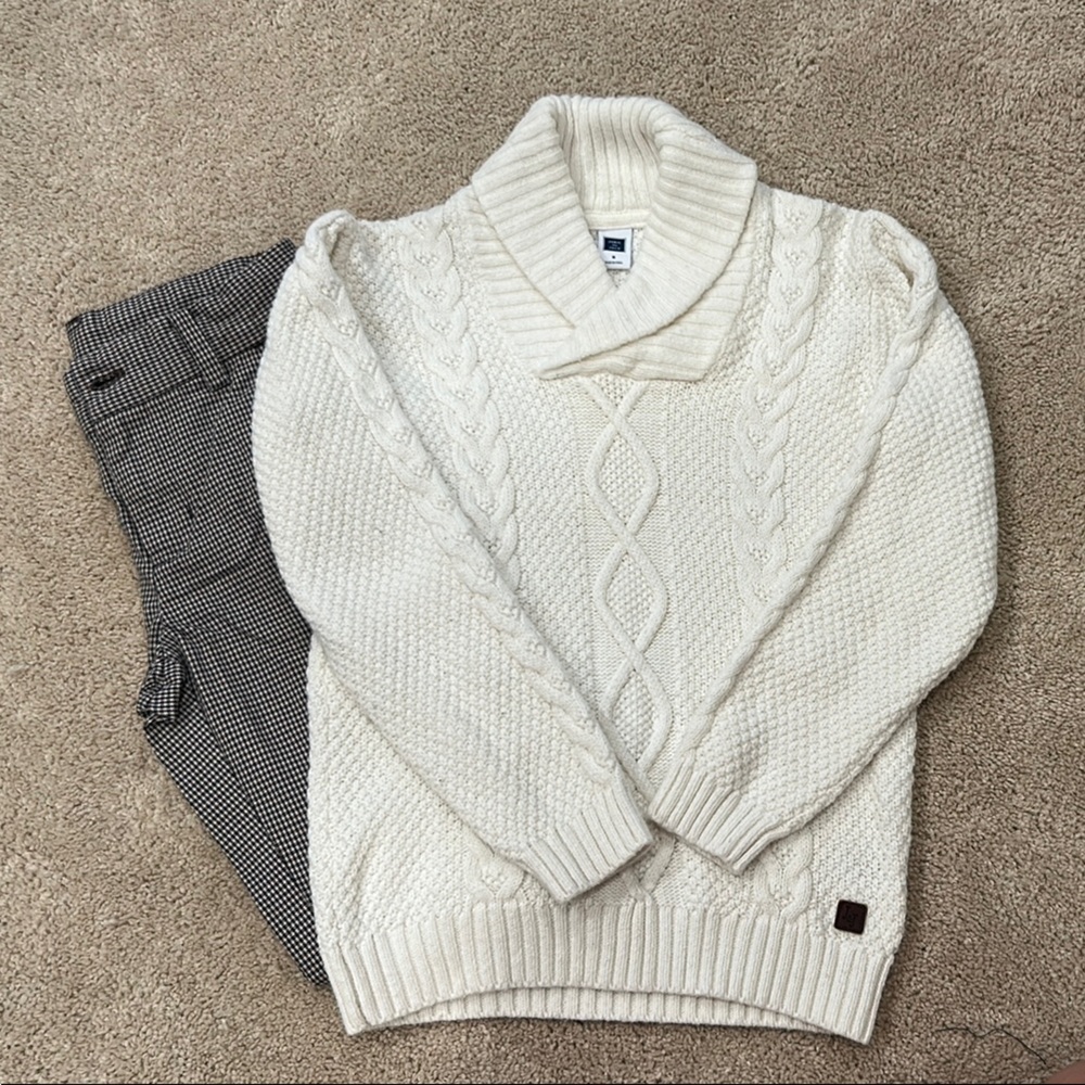 Janie and Jack White Cable Knit Sweater